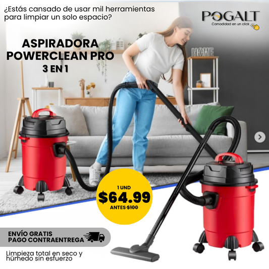 PowerClean PRO - Aspiradora 3n1